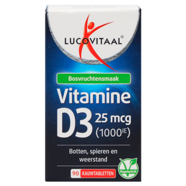 Lucovitaal Vitamine D3 25mcg - 90 kauwtabletten image 1