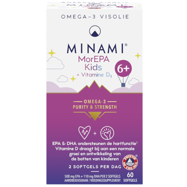 MINAMI Omega-3 MorEPA Kids + Vitamine D3 - 60 softgels image 1