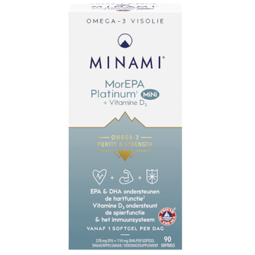 MINAMI Omega-3 MorEPA Platinum Mini + Vitamine D3 - 90 softgels image 1