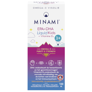 MINAMI Omega-3 EPA + DHA Liquid Kids + Vitamine D3 - 100 ml image 1