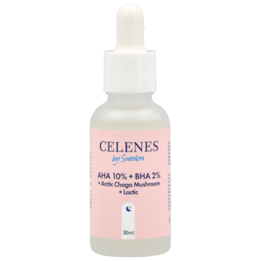 Celenes AHA 10% + BHA 2% + Lactic + Arctic Chaga Mushroom Peeling - 30ml image 1