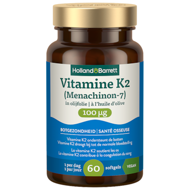 Holland & Barrett Vitamine K2 (Menachinon-7) In Olijfolie 100mcg - 60 softgels image 1