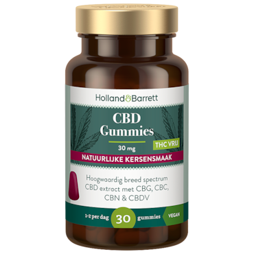 Holland & Barrett CBD 30mg Gummies Natuurlijke Kersensmaak - 30 gummies image 1