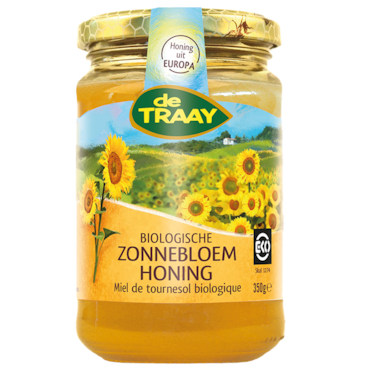 De Traay Biologische Zonnebloem Honing - 350g