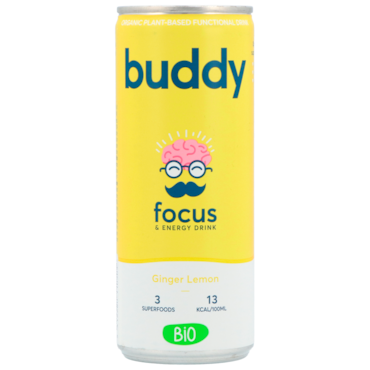 Buddy Focus & Energy Drink Ginger Lemon - 250ml image 1