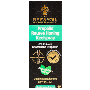 BEE&YOU Propolis Keelspray Rauwe Honing - 30ml image 1