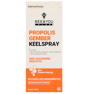 BEE&YOU Propolis Gember Keelspray - 30ml image 1