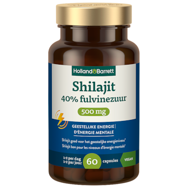 Holland & Barrett Shilajit 40% Fulvinezuur 500mg - 60 capsules image 1