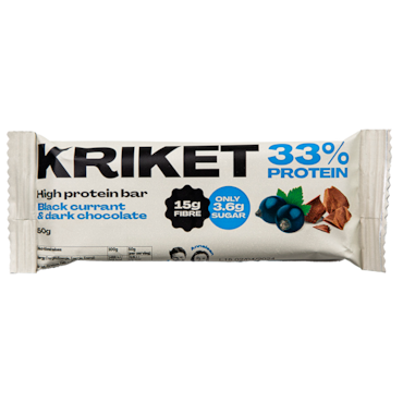 KRIKET Proteïnebar Zwarte Bes & Pure Chocolade - 50g image 1