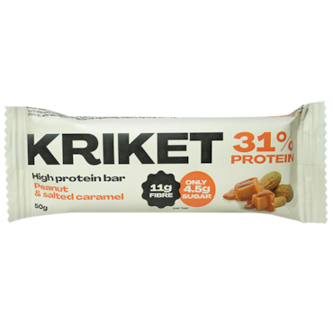 KRIKET Barre Protéinée Cacahuètes et Caramel Salé - 50g image 1