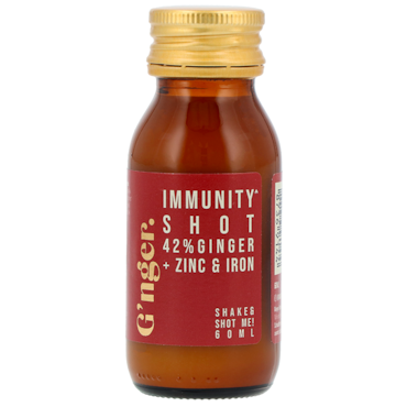 G’nger Immunity Shot 42% Gembersap + Zink & IJzer - 60ml image 1