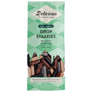 Delicious Vegan Dropstaafjes - 160g
