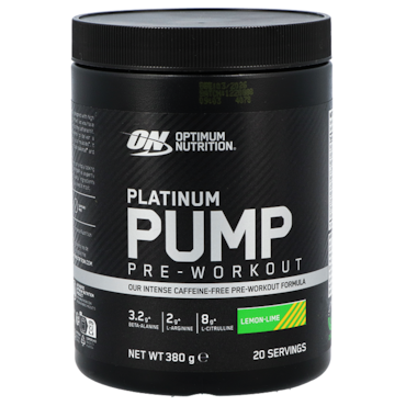 Optimum Nutrition Platinum Pump Pre-Workout Lemon-Lime - 380g image 1