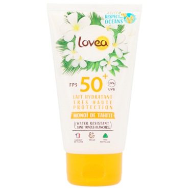 Lovea Lait Hydratant Monoï de Tahiti SPF50+ - 150ml image 1