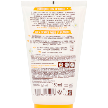 Lovea Lait Hydratant Monoï de Tahiti SPF50+ - 150ml image 2