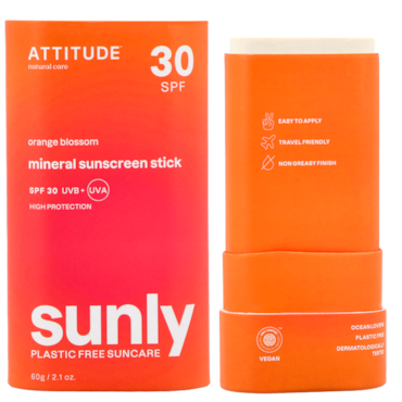 Attitude Sunly Sunscreen Stick Orange Blossom 30 SPF - 60g image 2