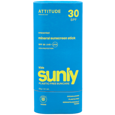 Attitude Sunly Kids Sunscreen Stick Unscented 30 SPF - 60g image 1