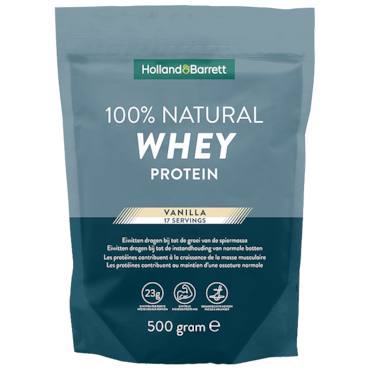 Holland & Barrett 100% Natural Whey Protein Vanilla - 500g image 1