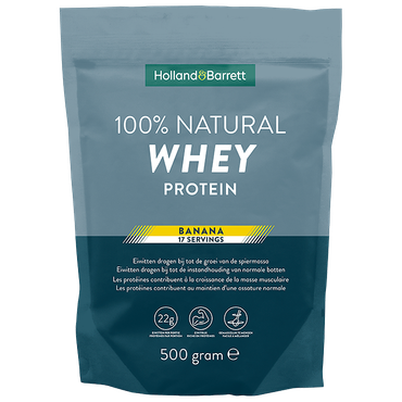 Reviews over Holland & Barrett 100% Natural Whey Protein Banana - 500g