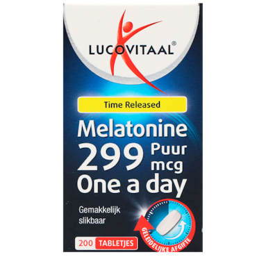 Lucovitaal Time Released Melatonine 299mcg - 200 tabletjes image 1