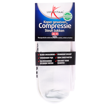 Lucovitaal Compressiesokken Wit 36-41 image 1