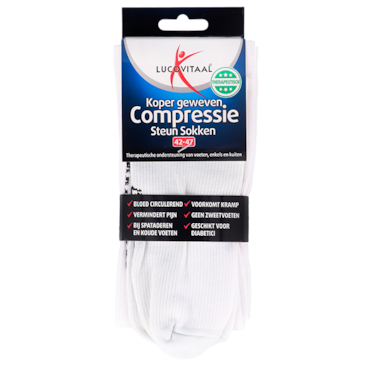 Lucovitaal Compressiesokken Wit 42-47 image 1