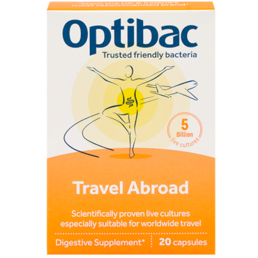 Optibac Travel Abroad – 20 capsules image 1