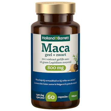 Holland & Barrett Maca Geel + Zwart 800mg - 60 capsules image 1