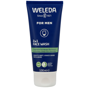 Weleda Men Gel Nettoyant 2-en-1 Visage & Barbe - 100ml image 1