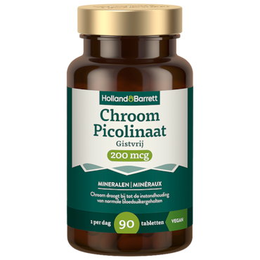 Holland & Barrett Chroom Picolinaat Gistvrij 200mcg - 90 tabletten image 1