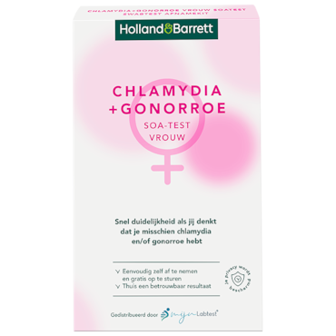 Holland & Barrett Chlamydia + Gonorroe Soa-Test Vrouw Swabtest Afnamekit - 1 stuk image 1