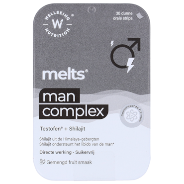 Wellbeing Nutrition Man Complex Testofen + Shilajit - 30 smeltblaadjes image 1