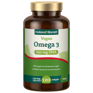 Holland & Barrett Oméga 3 Vegan 250 mg DHA - 120 softgels image 1