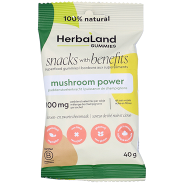 Herbaland Snacks with Benefits Mushroom Power Gummies - 40g image 1