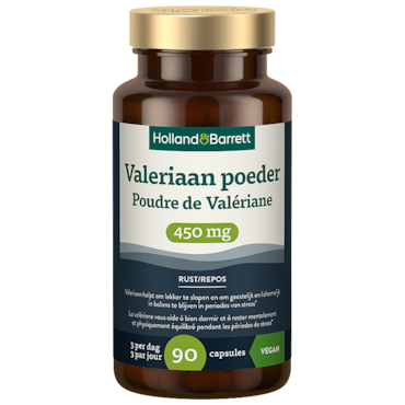 Holland & Barrett Valeriaan Poeder 450mg - 90 capsules image 1