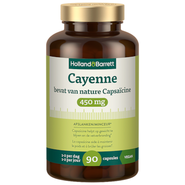 Holland & Barrett Cayenne Bevat Van Nature Capsaïcine 450mg - 90 capsules image 1