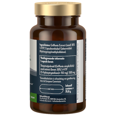 Holland & Barrett 5-HTP (5-Hydroxytryptofaan) 150mg Uit 500mg Griffonia Simplicifolia - 60 capsules image 2