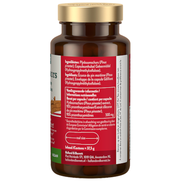 Holland & Barrett Pijnboomschors 500mg Gestandaardiseerd Op 95% Proanthocyanides - 60 capsules image 2