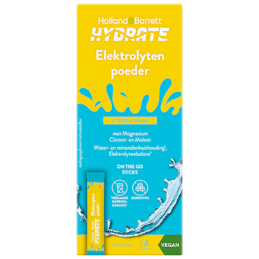 Holland & Barrett Hydrate Elektrolytenpoeder Citroensmaak - 14 sticks image 1