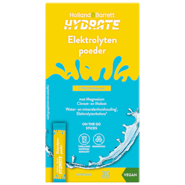 Holland & Barrett Hydrate Elektrolytenpoeder Citroensmaak - 30 sticks image 1