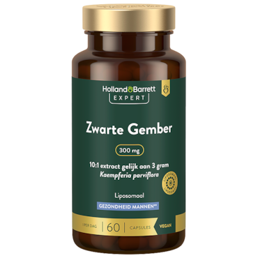 Holland & Barrett Expert Zwarte Gember 300mg 10:1 Extract Gelijk Aan 3 Gram Kaempferia Parviflora Liposomaal - 60 capsules image 2