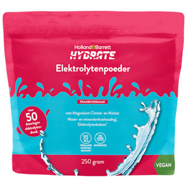 Holland & Barrett Hydrate Elektrolytenpoeder Framboossmaak - 250 gram image 1