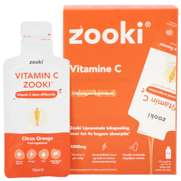 Zooki Vitamine C Vloeibare Sachets – 14 Sachets image 2