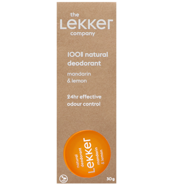 The Lekker Company Deodorant Mandarijn & Citroen - 30g image 1