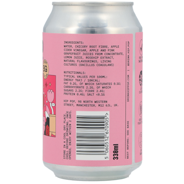 Hip Pop Living Soda Pink Grapefruit - 330ml image 2