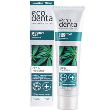 Ecodenta Sensitive Tandpasta Probiotica & CBD - 100ml image 1