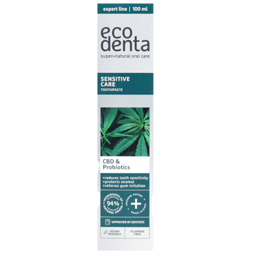 Ecodenta Sensitive Tandpasta Probiotica & CBD - 100ml image 2