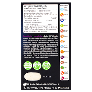 Lucovitaal L-Lysine 1000mg - 60 Tabletten image 3