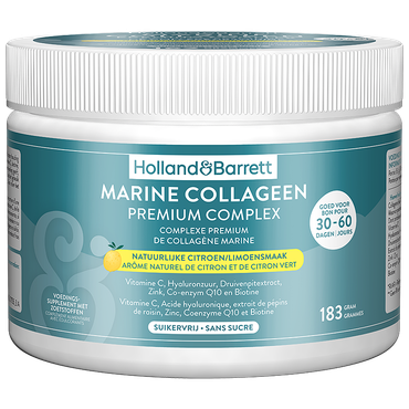 Holland & Barrett Marine Collageen Premium Complex Natuurlijke Citroen/Limoensmaak - 183g