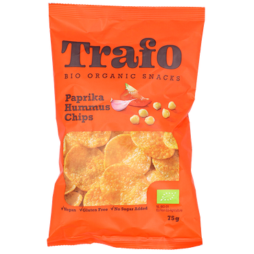 Reviews over Trafo Hummus Chips Paprika - 75g
